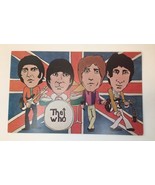 Vtg ROCKARDS 5&quot; x 8&quot; The Who 1979 Trading Card Rare Unique Union Jack - $20.00