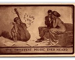 Cupid Plays Cello Romance Sweetest Music Heard Lou Mayer DB Postcard B18 - £4.23 GBP