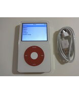 APPLE  IPOD  CLASSIC  5TH GEN.  CUStOM  WHITE/RED  30GB...NEW BATTERY... - $189.99