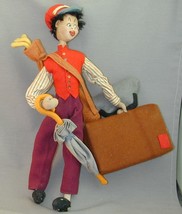 1950&#39;s Klumpe Doll Bellhop With Original Tag Suitcase Umbrella Golf Club... - £54.75 GBP