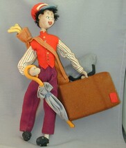 1950&#39;s Klumpe Doll Bellhop With Original Tag Suitcase Umbrella Golf Club... - £54.75 GBP