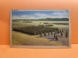 Postcard WW2 On Review Military Training on base - £2.54 GBP