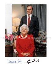 George Hw Bush And Barbara Bush Signed Autograph 8X10 Rp Photo 41st Us President - £14.06 GBP