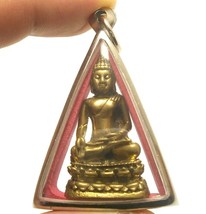 Lord Buddha Win Over Enemy Thai Real Amulet Pendant Success Lucky Miracle Maker - £29.76 GBP