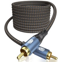 Emk Subwoofer Cable Rca To Rca Audio Cable 24K Gold-Plated Nylon, 25Ft/8M - $41.97