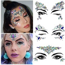 Rhinestone Gem Stickers for Face 3 Sets Festival Face Jewels Tattoo Eyes... - £16.60 GBP