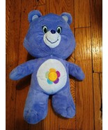 Purple Smiley Flower Carebear 13&quot; Plus - £11.86 GBP