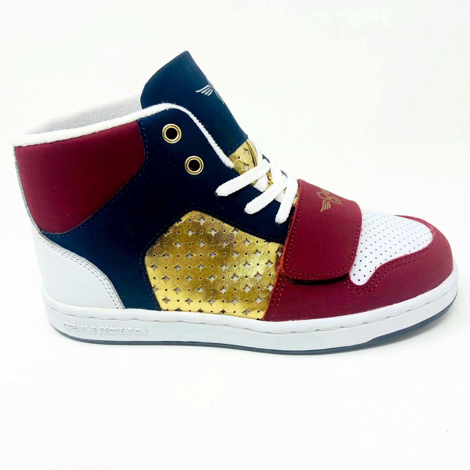 Creative Recreation Cesario Gold Navy Burgundy White Youth Casual Sneakers