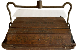 Antique Bissell&#39;s Grand Rapids Wooden Cyco Bearing Manual Sweeper Vacuum... - $42.97