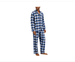 Hanes Men&#39;s 2-Piece 100% Cotton Flannel Pajama Set - Navy Buffalo Plaid ... - $510.77 MXN