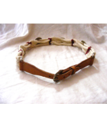Vintage Roadrunner Rope Weave Concho Style Cowgirl Belt Leather Ends Wom... - $32.07
