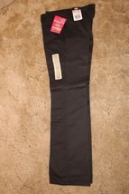 Dickies Girl's Wide Band Uniform Stretch Fabric 5RG Black Bootcut Pants 29x32 - $14.80