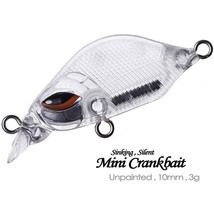 30PCS 4CM 3G Silent Sinking Mini Crankbait DIY Unpainted Bait Blank Fish... - $16.36