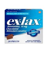 ex-lax Regular Strength Chocolated Stimulant Laxative Constipation Relie... - $201.72 MXN