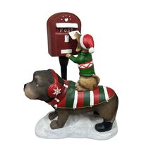 Dogs Mailing Letter to Santa Christmas Figurine Pit Bull Boxer Dachshund... - €33,14 EUR