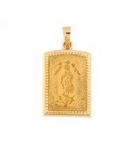 Our lady of guadalupe Unisex Charm 14kt Yellow Gold 311795 - £69.98 GBP