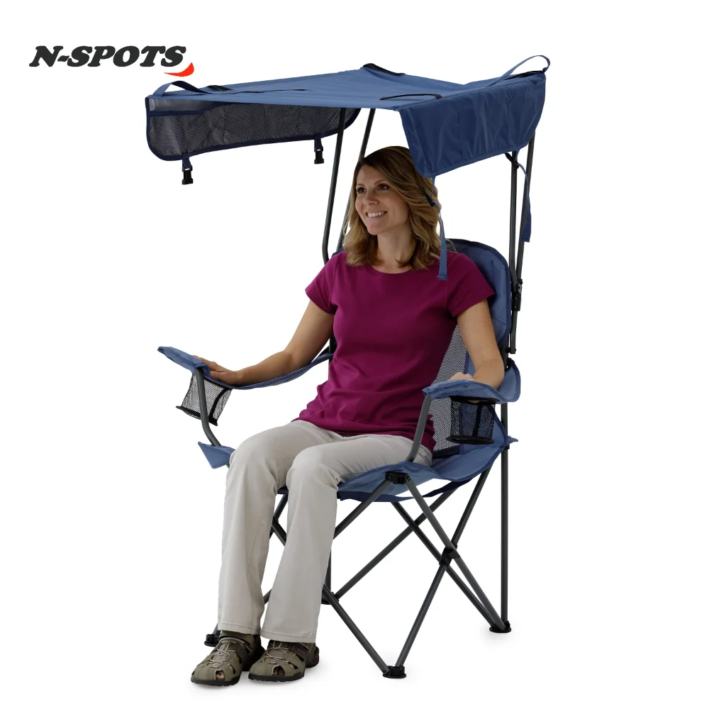 Ozark Trail Sand Island Shaded Canopy Camping Chair with Cup Holders - £79.61 GBP+