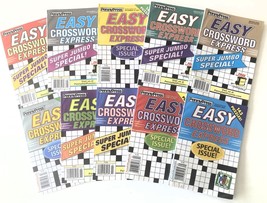 Lot 10 Dell Penny Press Dell Easy Crossword EXPRESS Super Jumbo Puzzle Books - £18.43 GBP