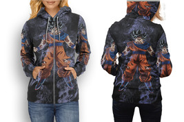 Goku Ultra Instinct New   All Over Print Zipper Hoodie for Women - £22.03 GBP