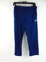 Adidas Blue Lined Athletic Crop Pants Size M - £19.77 GBP