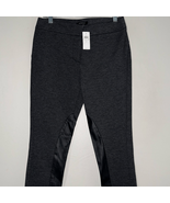 Ann Taylor Grey Pants with Leather Accents - $548.48 MXN