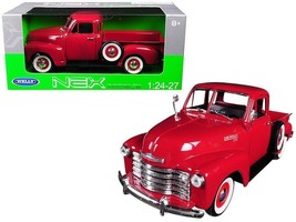 1953 Chevrolet 3100 Pickup Truck Red 1/24-1/27 Diecast Model Car by Welly - £29.38 GBP