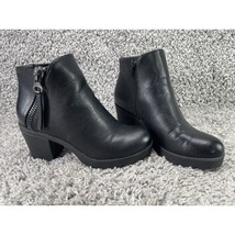 Womens High Block Heels Platform Round Toe Ankle Riding Boots Tassel Zip... - £17.72 GBP