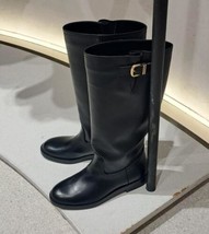 ZARA BNWT 2024. BLACK BUCKLE KNEE HIGH BOOTS. 2050/410 - $121.86