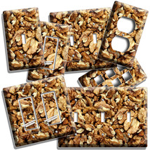 CRACKED WALNUTS LIGHT SWITCH PLATES OUTLET KITCHEN DINING ROOM  NUTS SHO... - £10.18 GBP+