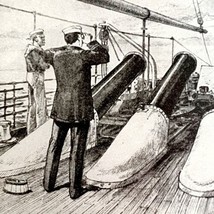 Pneumatic Dynamite Guns Of Battleship Vesuvius 1899 Victorian Print DWV7C - £23.49 GBP