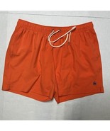 Brooks Brothers Men’s Swim Shorts Trunks Size XL Beach Swimwear Orange Logo - $27.30 CAD