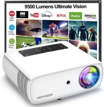 Hopvision Native 1080P Projector Full Hd, 9500Lux Movie Projector With 150000 - £173.77 GBP