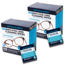 OPTICALINEA Ultra Anti-Fog Lens Cleaning Pre-Moistened Anti Fog Wipes 200ct - £23.62 GBP