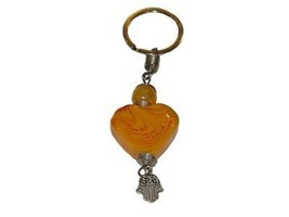 Heart Keychain Hamza Charm, Hamsa key chain- Moroccan Khamsa Hamsa keyring - £14.26 GBP