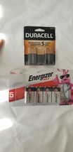 Duracell & Energizer Max 9 Volt" Alkaline Batteries Total 6 Batteries Exp. 2026 - $13.09