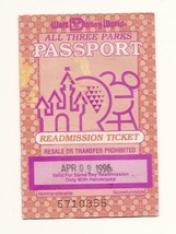 1996 Walt Disney World ticket pass - $28.66
