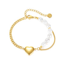 Style Titanium Steel Love Bracelet  High Grade Pearl Bracelet For Women - £16.59 GBP