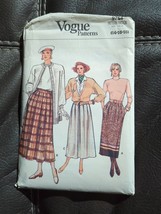 Vogue 9754 Straight, A-Line, Slightly Flared Skirts w Pockets Sizes 14-18 - $8.54