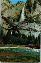 Yosemite Falls from the Meadows California Postcard Posted 1953 - £5.81 GBP