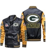 Green Bay Packers Leather Jacket Men - $2,392.16 MXN+