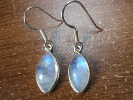 Marquise Moonstone 925 Sterling Silver Dangle Earrings a21q - £24.45 GBP