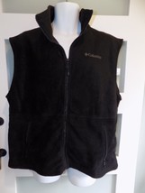 COLUMBIA Cathedral Peak Black Fleece Vest Size L Men&#39;s NEW - $30.36