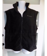 COLUMBIA Cathedral Peak Black Fleece Vest Size L Men&#39;s NEW - $31.35
