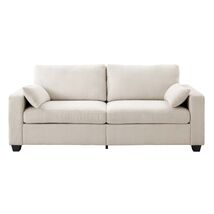 Modern Loveseat Sofa: Small Space, Removable Cover, Wood Frame - $373.99