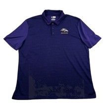 Baltimore Ravens NFL Performance Polo Shirt Mens 2XL Purple Short Sleeve  - £17.39 GBP