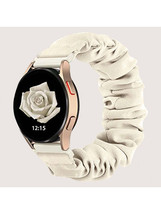 Unisex Solid Color Pleated Watch Band 20mm Strap for Samsung Huawei - $5.02