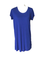 Cool Girl Womens Solid Pocket T-Shirt Nightgown Size S Blue Sleepshirt - $16.35