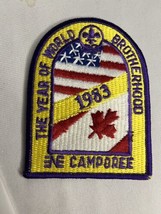 Vintage 1983 Boy Scout The Year of World Brotherhood Northeast Camporee Patch - £7.95 GBP