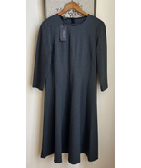 Lafayette 148 Ponte Knit Modest Shift Dress Pockets Smoke 8 diagonal pan... - £178.87 GBP