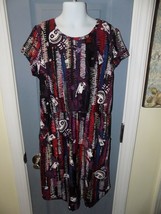 Lularoe Disney Nightmare Before Christmas Lock Shock Barrel Mae Dress Size 12 - £21.88 GBP